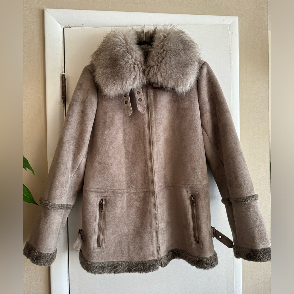 Women’s winter suede Gray coat & jacket